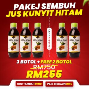 3 Botol Free 2 Jus Kunyit Hitam Rockherbs
