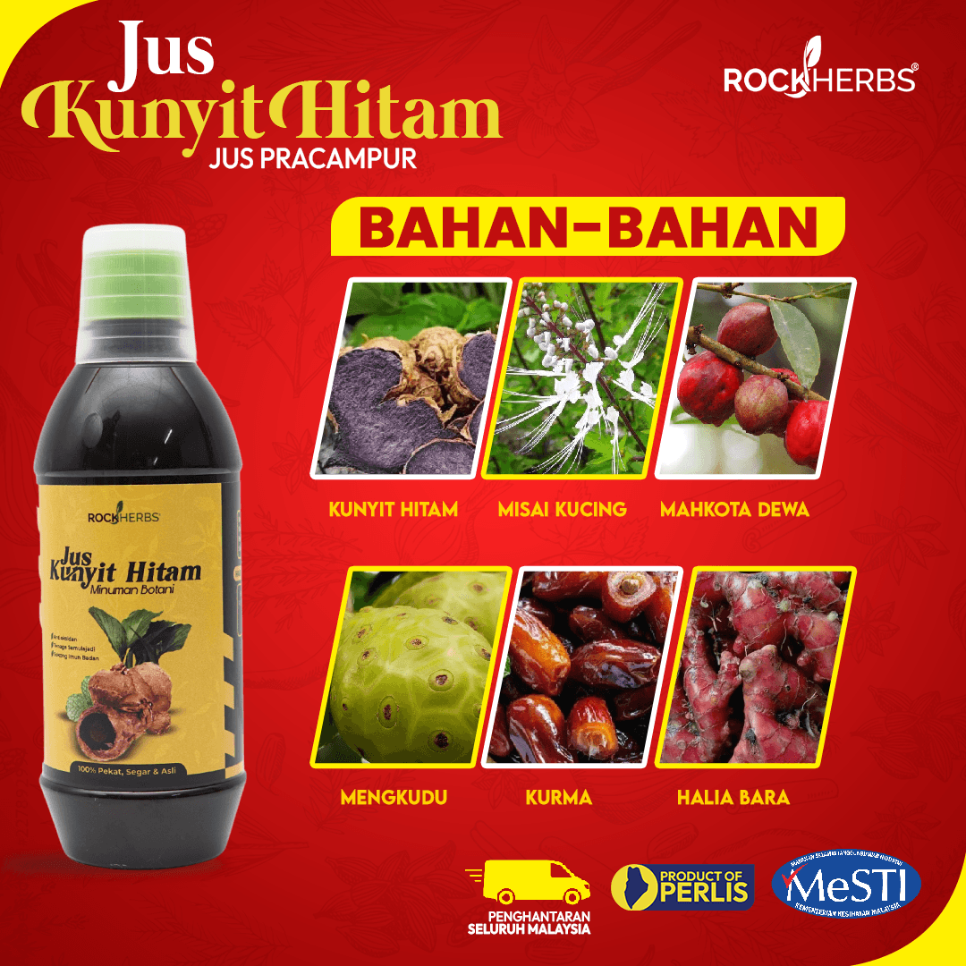 6 Herba Pilihan Jus Kunyit Hitam