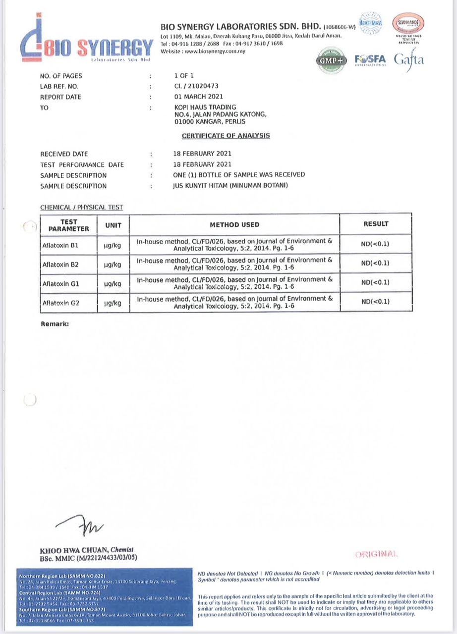 Lab Certificate KKM