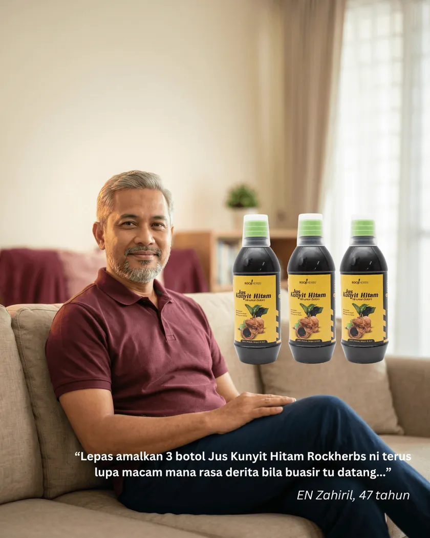 Pengguna Jus Kunyit Hitam lega dari buasir berdarah